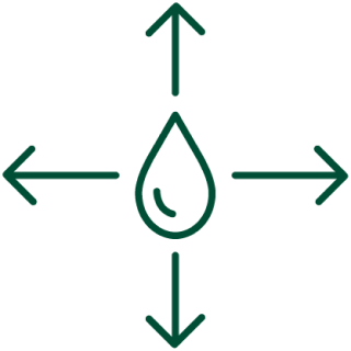 uniform spreading of herbicide - icon